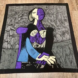 Paloma Picasso Abstract Woman Scarf
